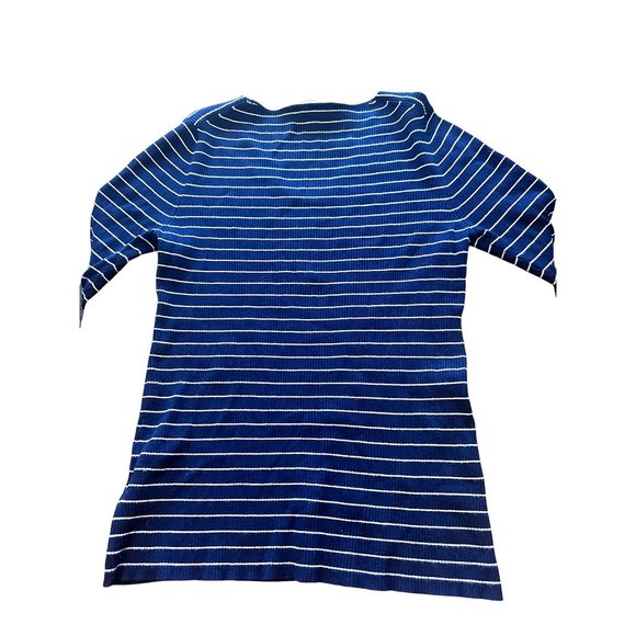 Philosophy Republic Clothing Blend V Neck Striped Navy Blue Cardigan Sweater XL - Picture 4 of 10